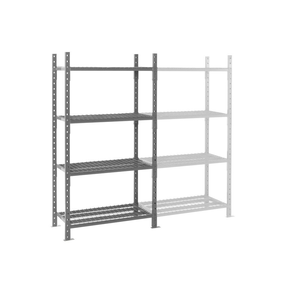 ManOrga Fachbodenregal graphitgrau mit Stahlblechböden, Fachlast 460 kg, HxBxT 2.000 x 1.300 x 510 mm