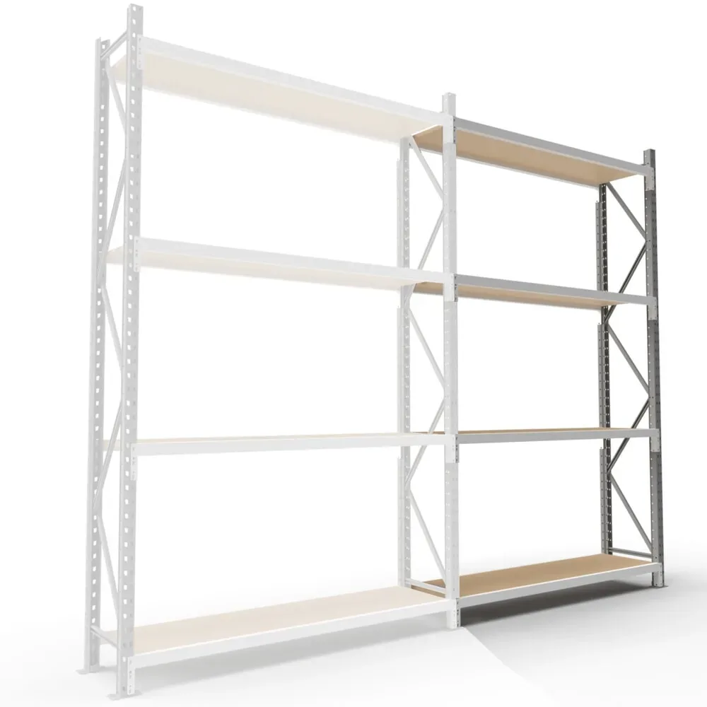 ManOrga Weitspannregal, mit Spanplatten, AF, graphitgrau/lichtgrau, HxBxT 2.500 x 1.500 x 600 mm