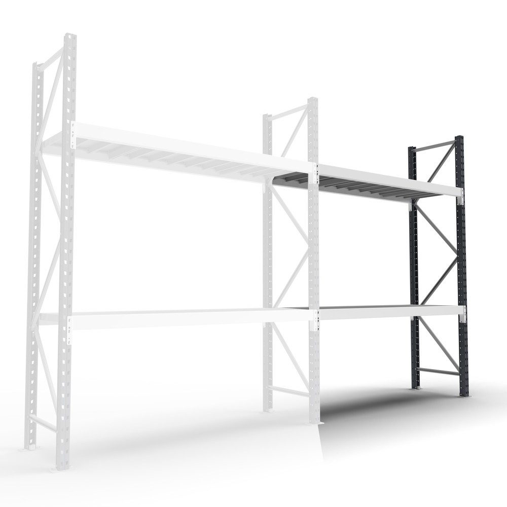 ManOrga Weitspannregal, mit Stahlpaneelen, AF, FL 880 kg, HxBxT 2.000 x 1.800 x 1.000 mm