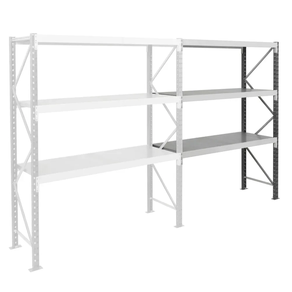 ManOrga Weitspannregal, mit Stahlpaneelen, AF, FL 880 kg, HxBxT 2.500 x 1.800 x 600 mm