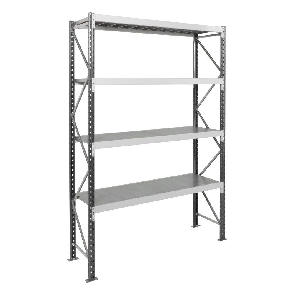 ManOrga Weitspannregal, mit Stahlpaneelen, GF, FL 880 kg, HxBxT 3.000 x 1.800 x 800 mm