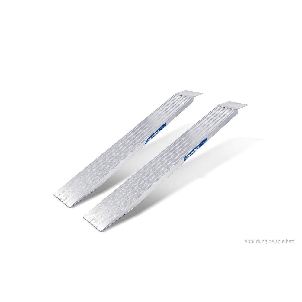 MAUDERER® Klappbare Verladeschienen SuperLeicht COK, für mittelschwere Ladegüter, Tragkraft/Paar 2.200 kg, LxB 1.000 x 250 mm