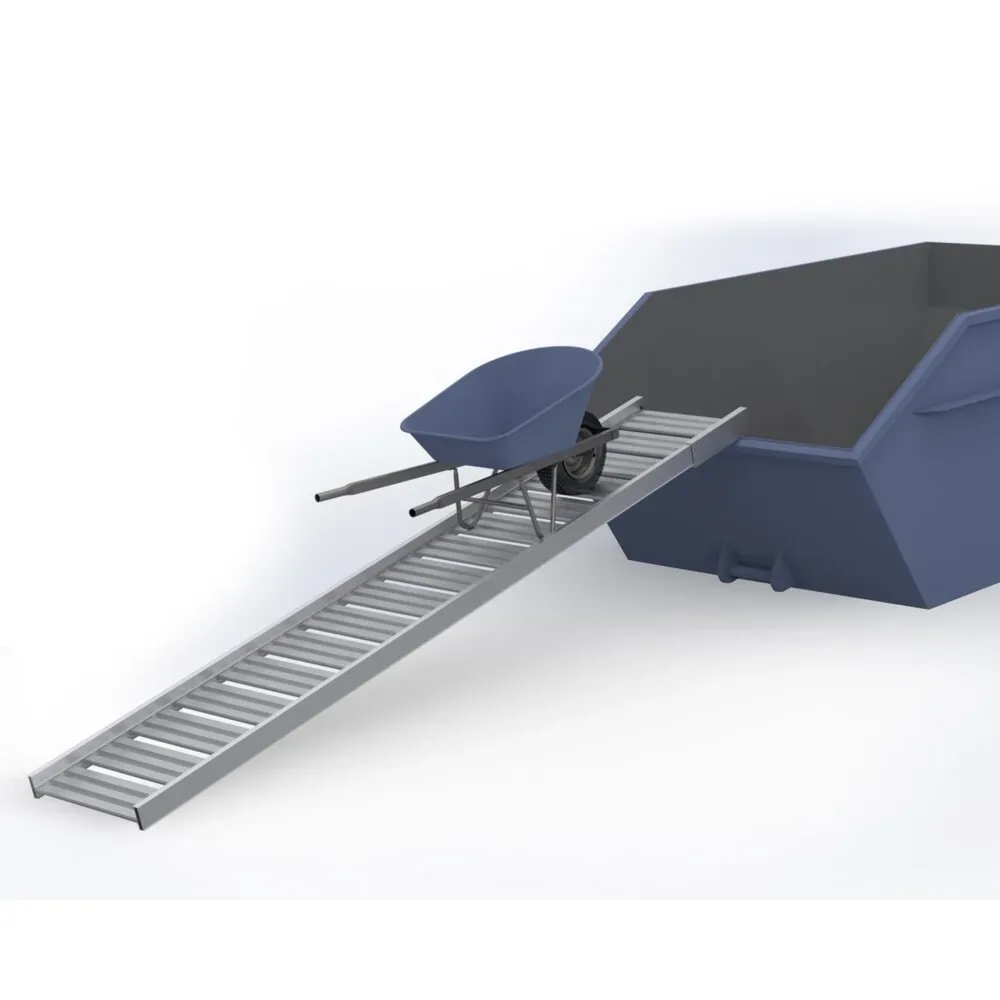 MAUDERER® Leichte Auffahrrampe MG, als Steg universell einsetzbar, mit Einhängehaken, Tragkraft 800 kg, BxL 1.950 x 660 mm