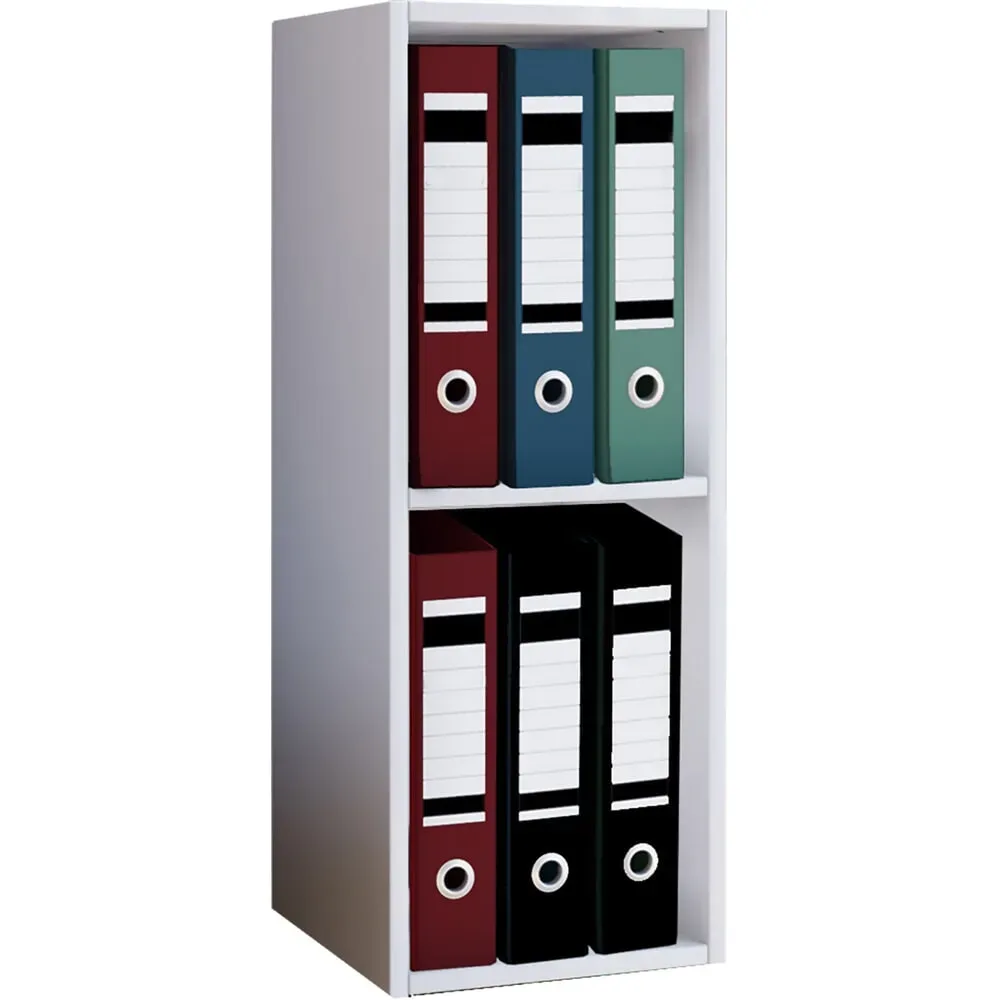 VCM - Holz Büro Stand Regal Bücher Ordner Aktenregal Ordnerregal Bücherregal Offas 2f, One Size, Weiss