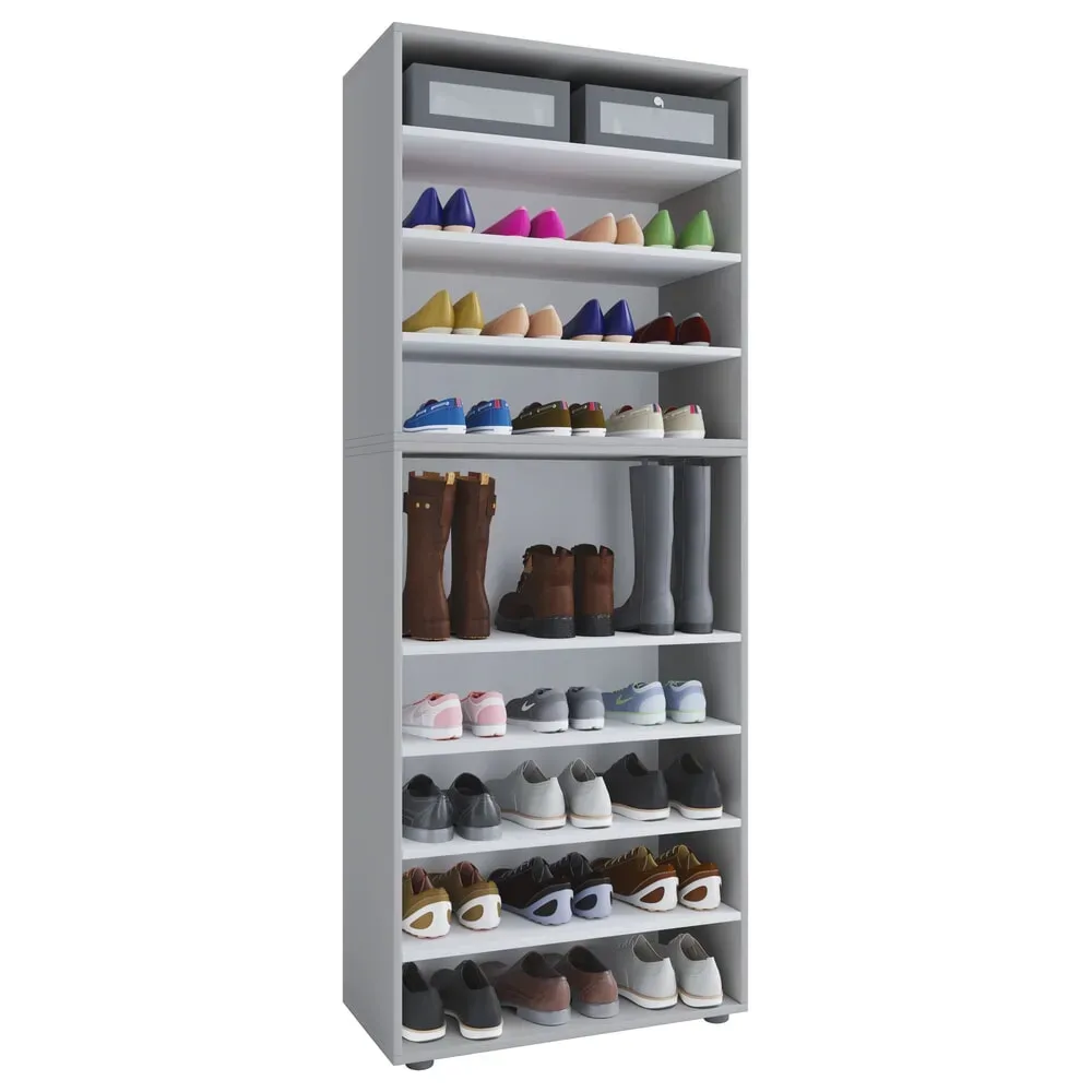 VCM Schuhregal Lona XXL 9-Fach, grau