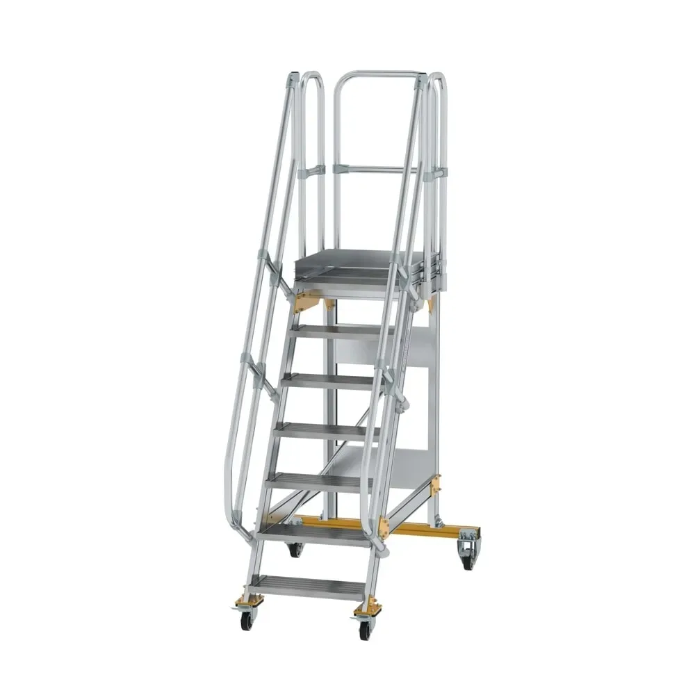 Munk Plattformtreppe fahrbar 60° Stufenbreite 600 mm 7 Stufen