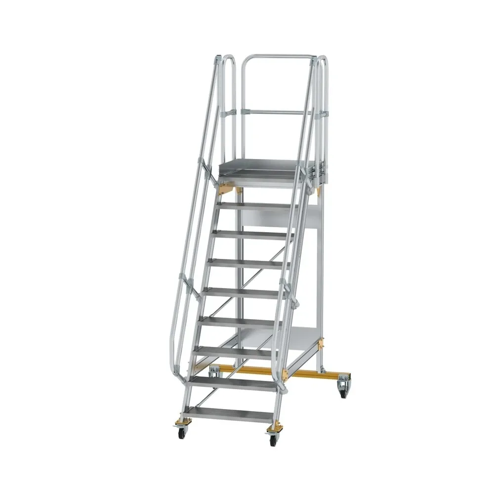 Munk Plattformtreppe fahrbar 60° Stufenbreite 800 mm 9 Stufen
