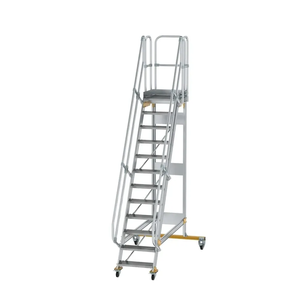 Munk Plattformtreppe fahrbar 60° Stufenbreite 600 mm 12 Stufen