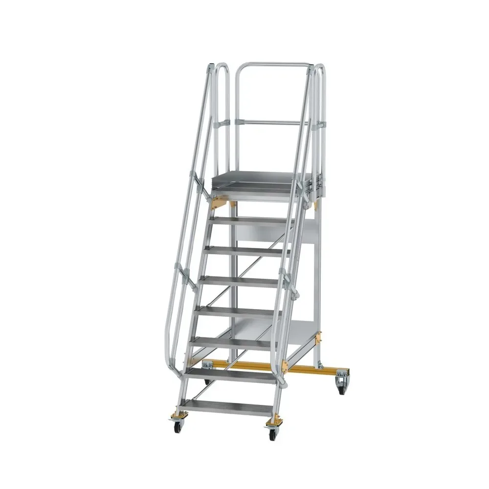Munk Plattformtreppe fahrbar 60° Stufenbreite 800 mm 8 Stufen