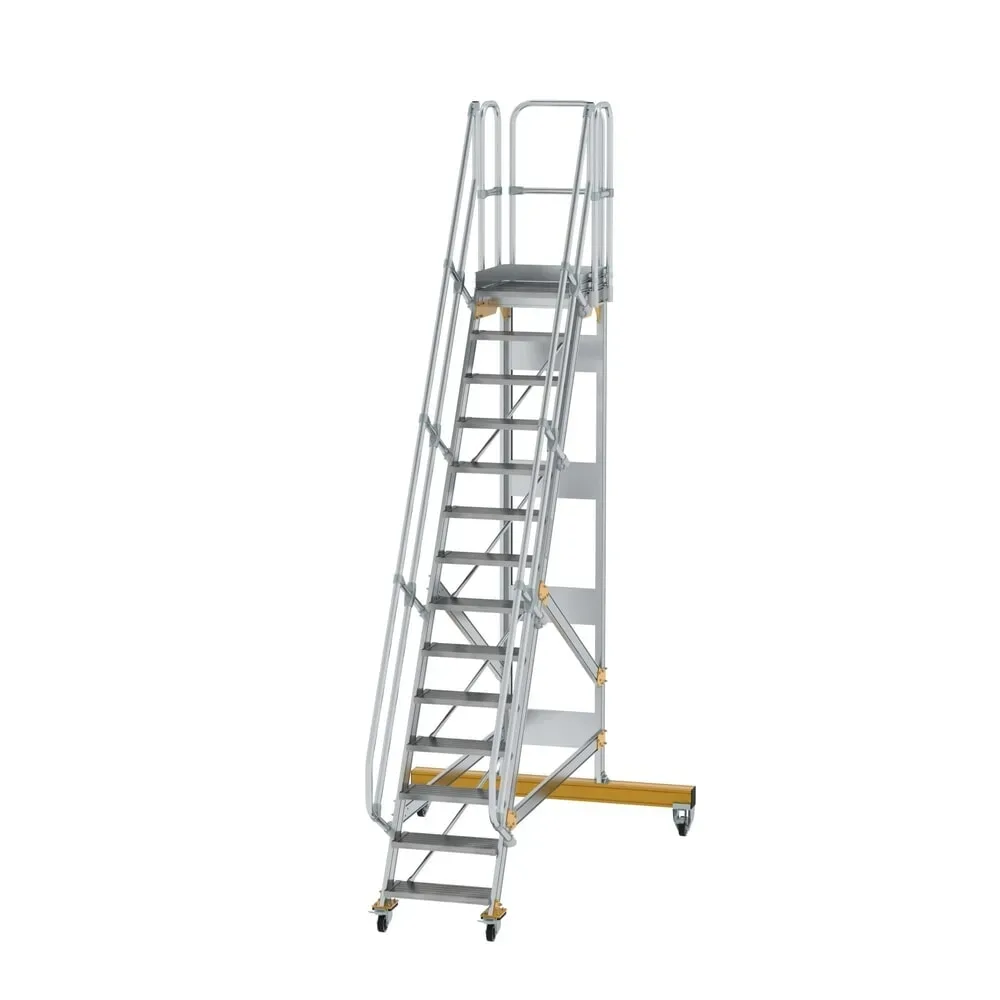 Munk Plattformtreppe fahrbar 60° Stufenbreite 600 mm 14 Stufen