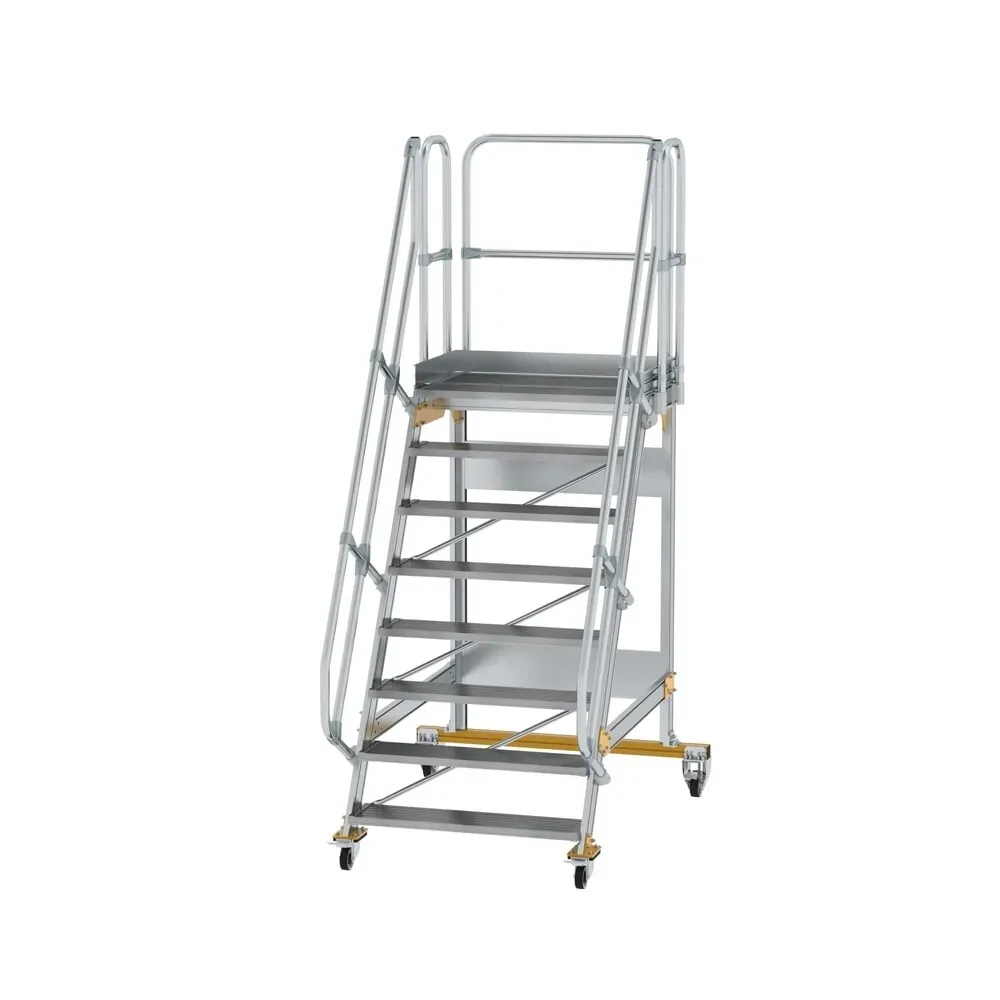 Munk Plattformtreppe fahrbar 60° Stufenbreite 1000 mm 8 Stufen