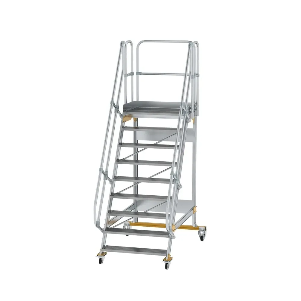 Munk Plattformtreppe fahrbar 60° Stufenbreite 1000 mm 9 Stufen