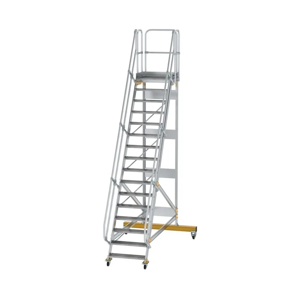 Munk Plattformtreppe fahrbar 60° Stufenbreite 800 mm 16 Stufen