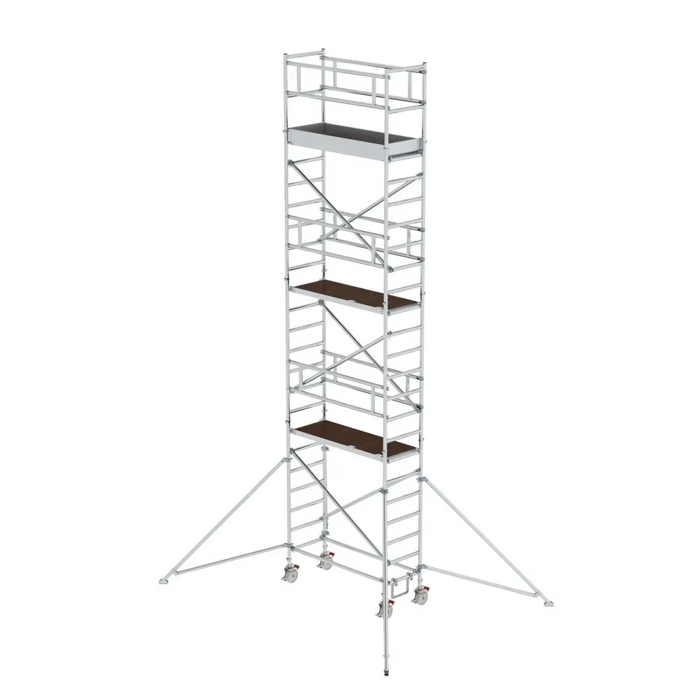 MUNK Günzburger Steigtechnik 154646 Aluminium Rollgerüst Montage ohne Werkzeug Arbeitshöhe (max.): 8.4 m