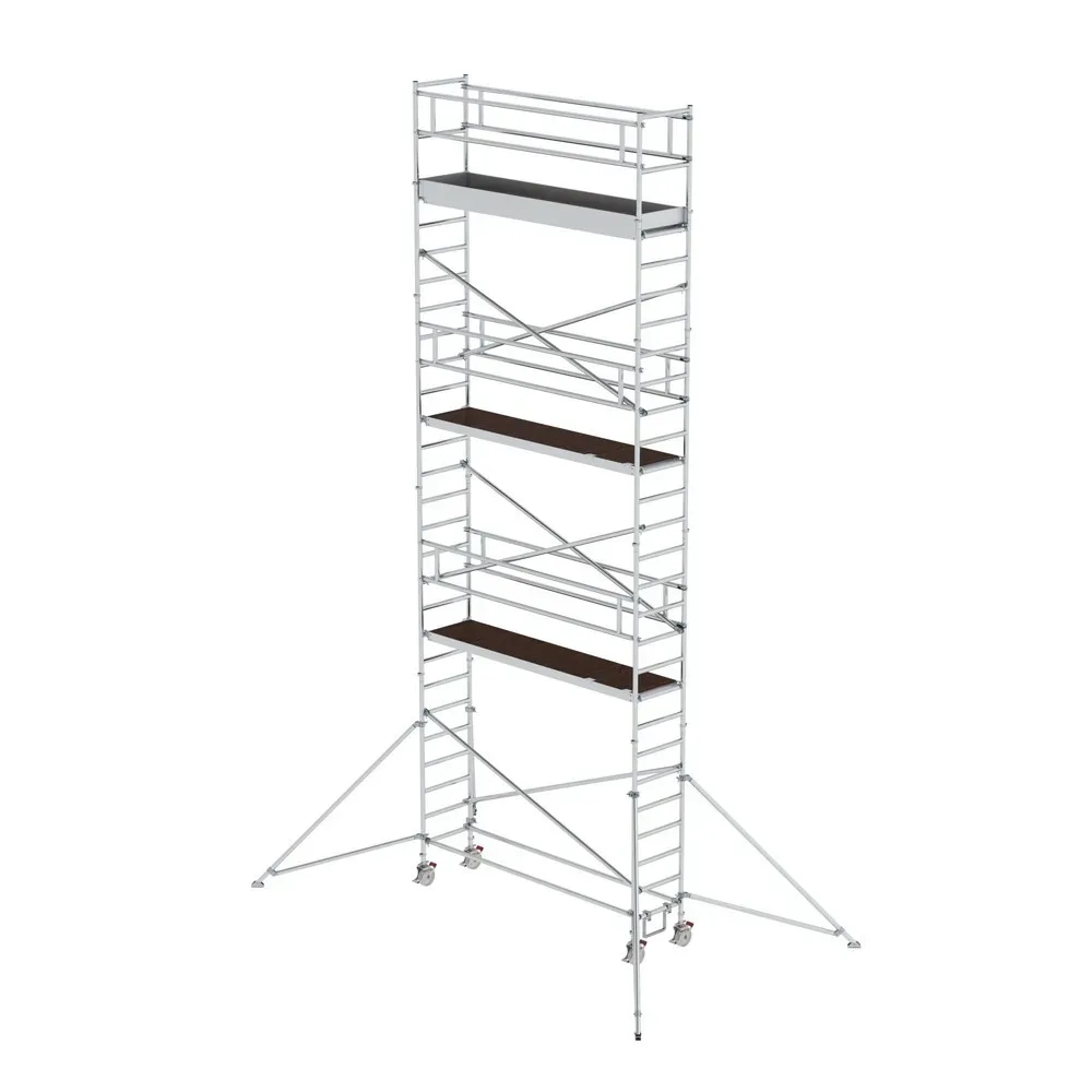 MUNK Günzburger Steigtechnik 156746 Aluminium Rollgerüst Montage ohne Werkzeug Arbeitshöhe (max.): 9.4 m