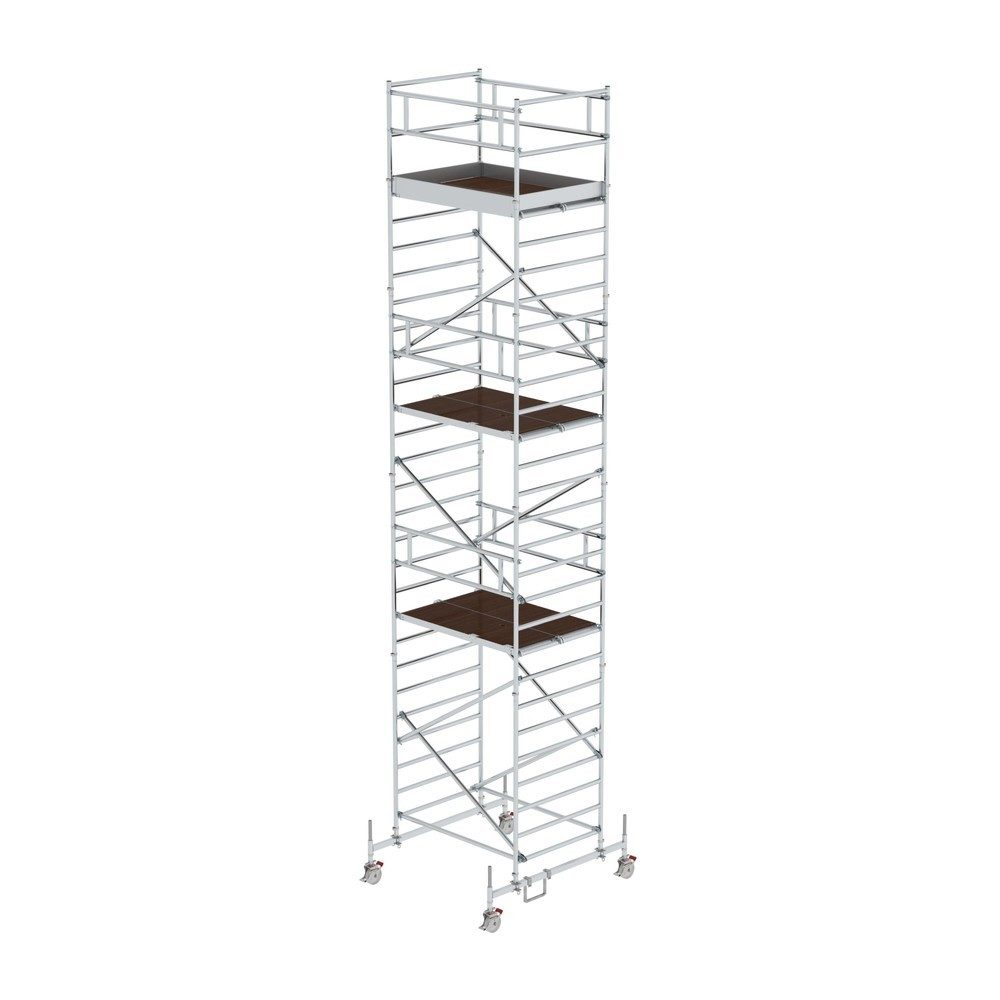 Munk Rollgerüst 1,35 x 1,80 m mit Fahrbalken & Doppel-Plattform Plattformhöhe 7,45 m