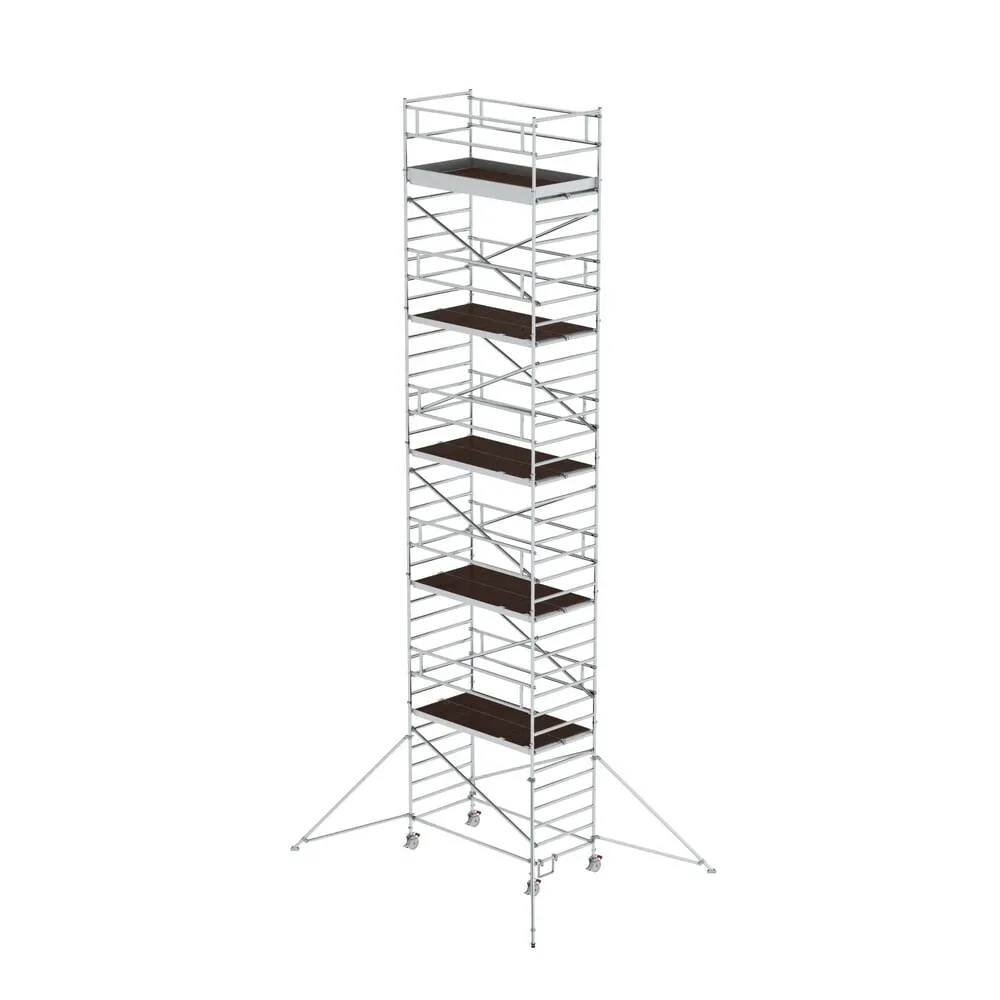 Munk Rollgerüst 1,35 x 2,45 m mit Ausleger & Doppel-Plattform Plattformhöhe 10,35 m