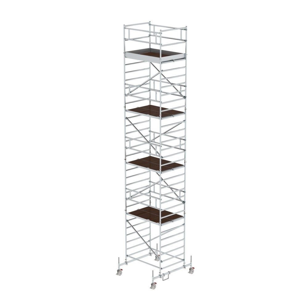 Munk Rollgerüst 1,35 x 1,80 m mit Fahrbalken & Doppel-Plattform Plattformhöhe 8,45 m