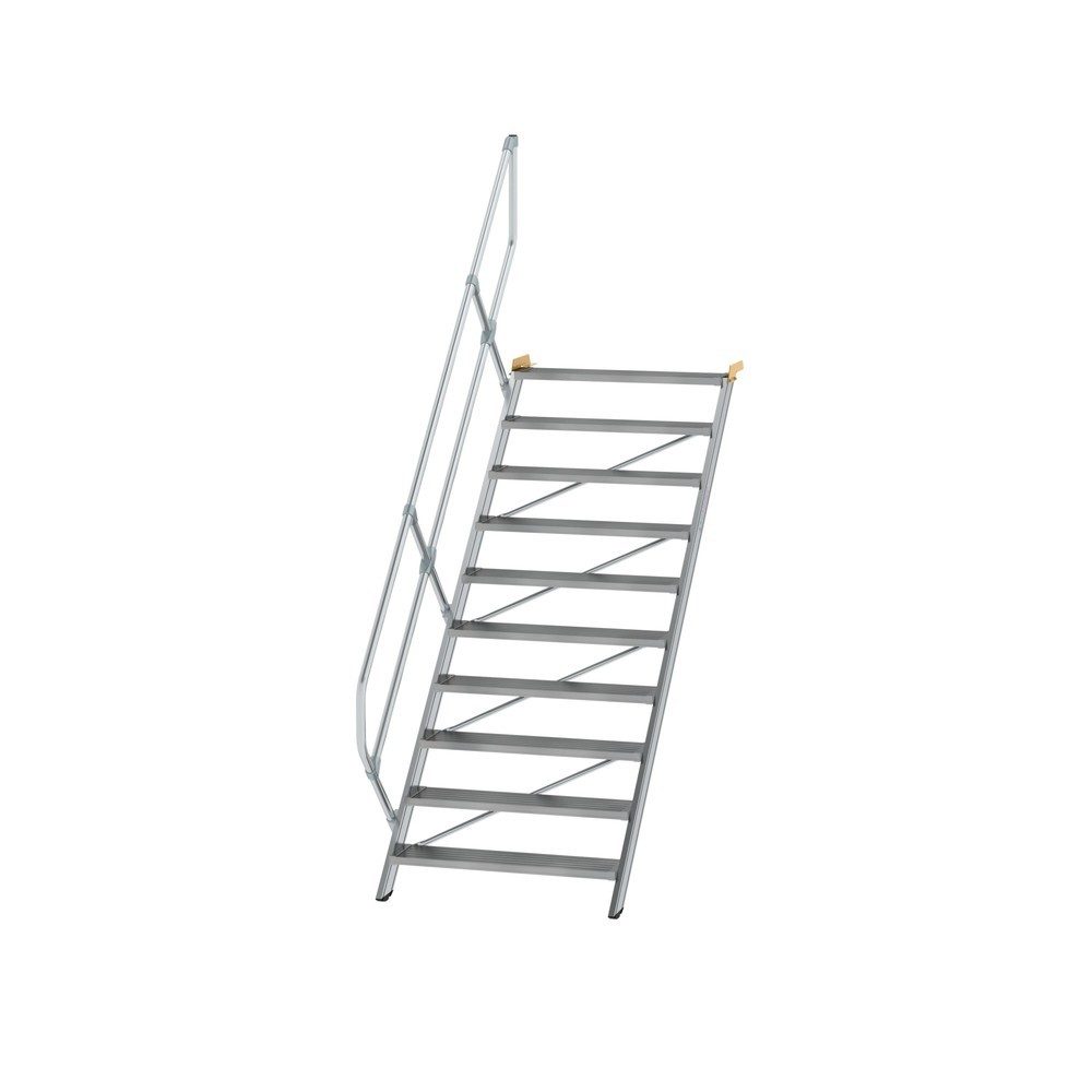 Munk Treppe 45° Stufenbreite 1000 mm 11 Stufen Aluminium geriffelt