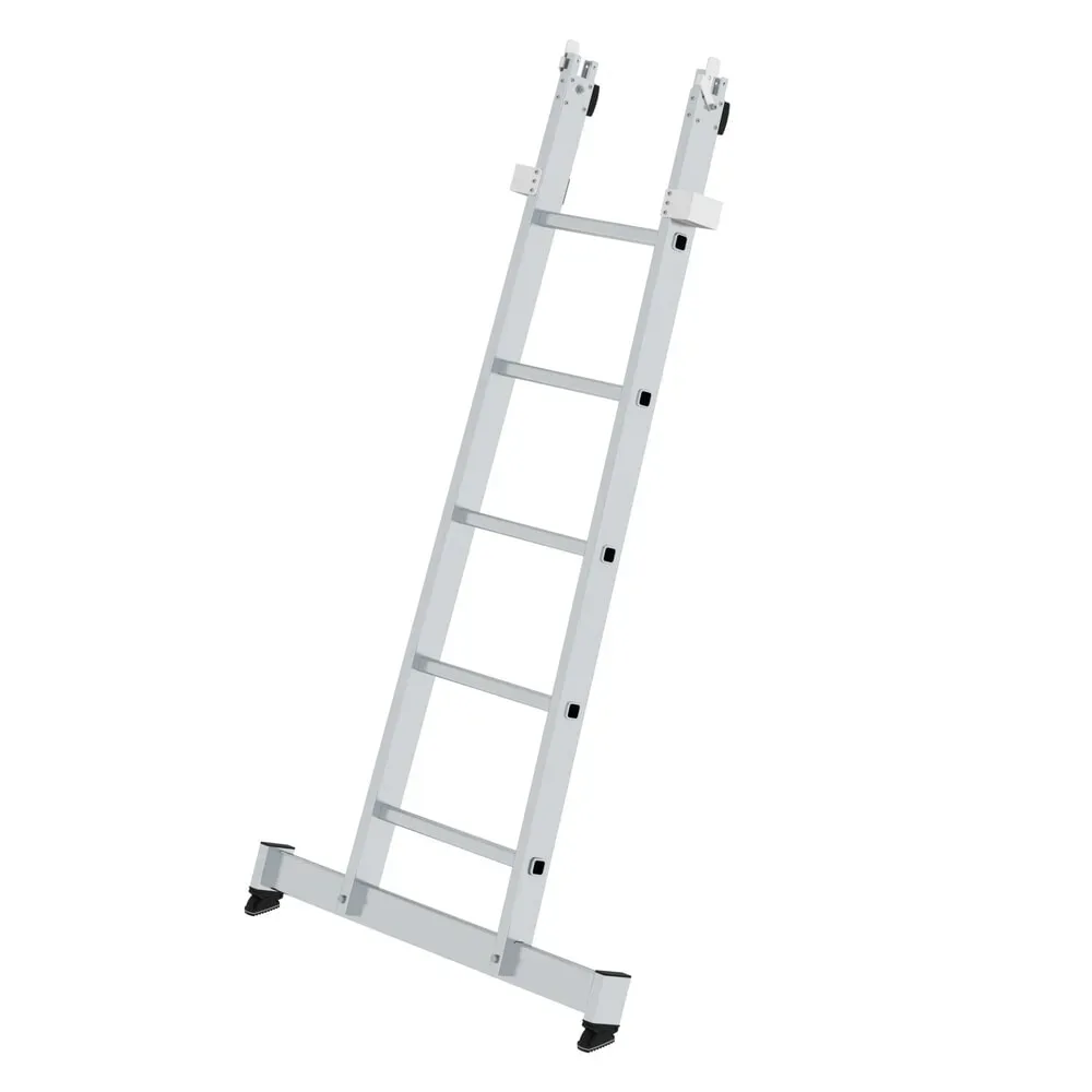 Munk Sprossen-Glasreinigerleiter Unterteil mit nivello®-Traverse 5 Sprossen