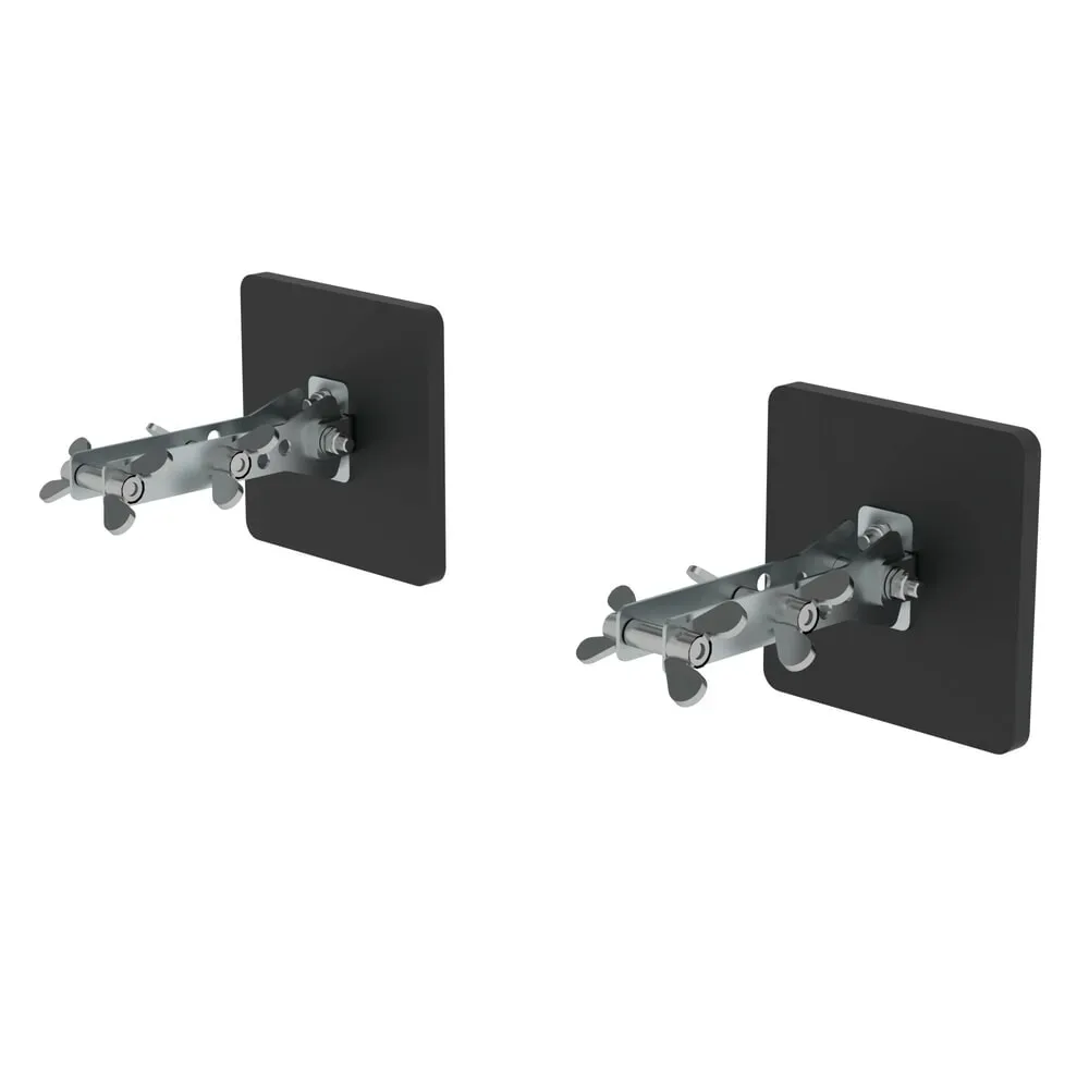 Munk Wandabstandshalter für Dämmfassaden, automatische Winkelanpassung, werkzeuglose Montage, 150 x 150 mm, 2 Stück