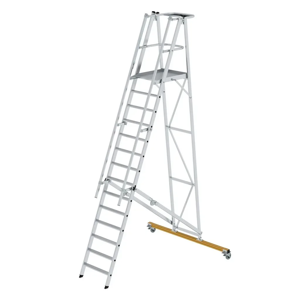 MUNK Günzburger Steigtechnik 52314 Aluminium Plattformleiter Montage mit Werkzeug Arbeitshöhe (max.): 5.25 m 76 kg