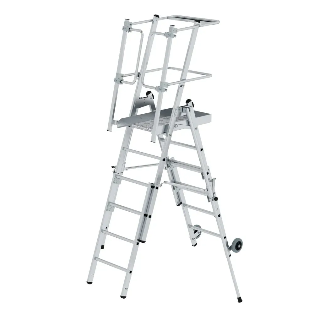 MUNK Günzburger Steigtechnik 52534 Aluminium Plattformleiter Montage mit Werkzeug Arbeitshöhe (max.): 770 cm