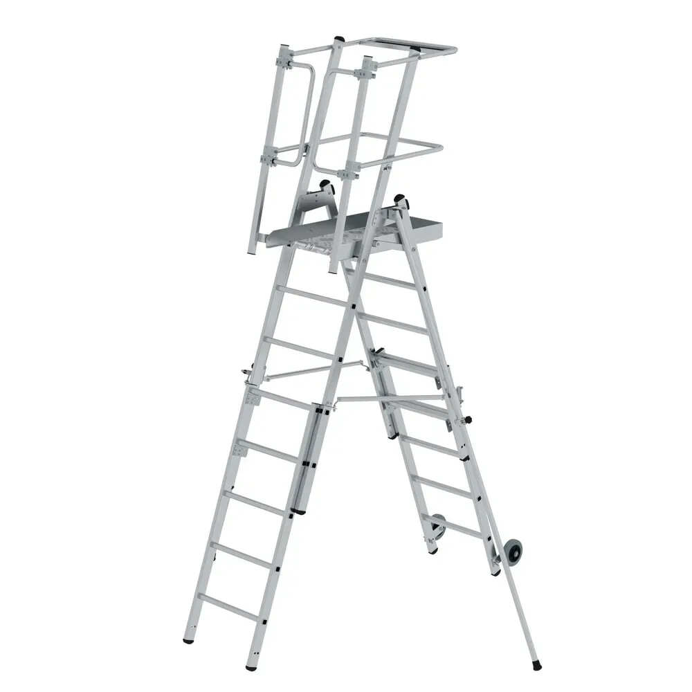 MUNK Günzburger Steigtechnik 52536 Aluminium Plattformleiter Montage mit Werkzeug Arbeitshöhe (max.): 760 cm