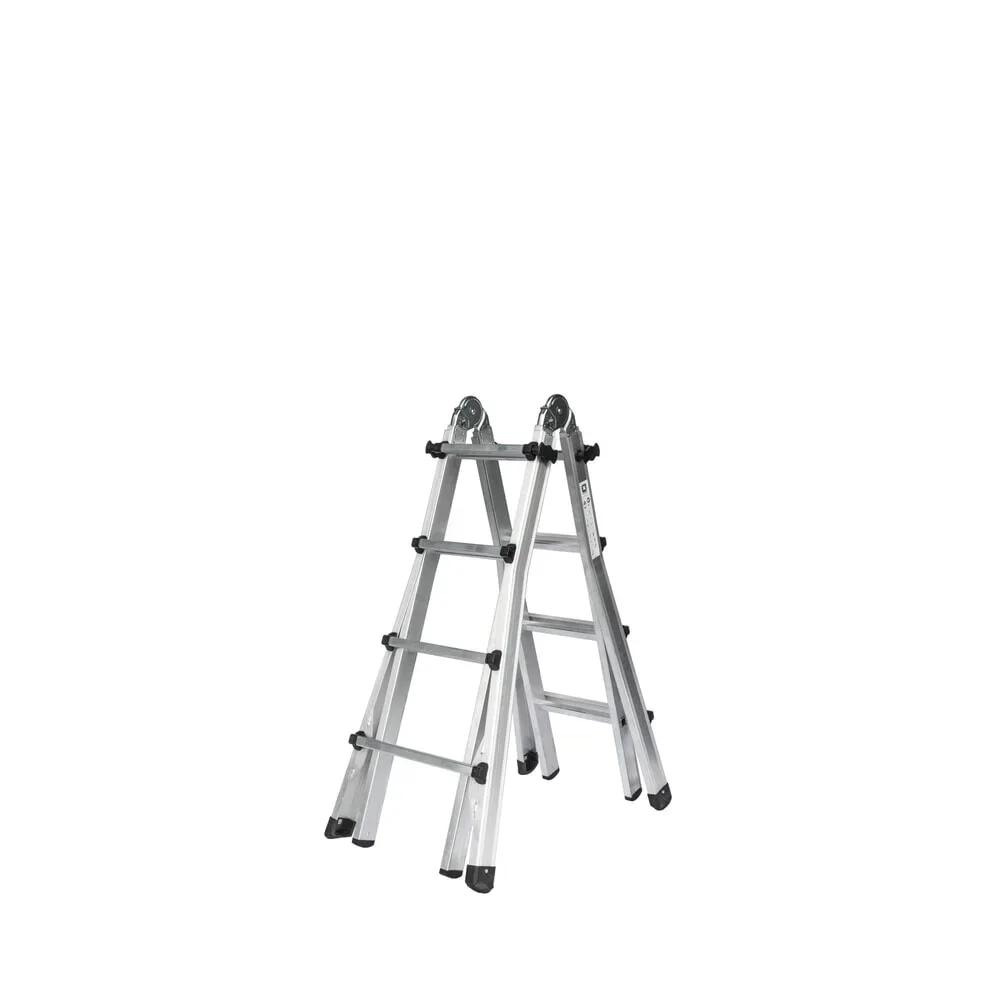 MUNK Günzburger Steigtechnik 32015 Aluminium Teleskopleiter Arbeitshöhe (max.): 5.3 m Silber 14.7 kg