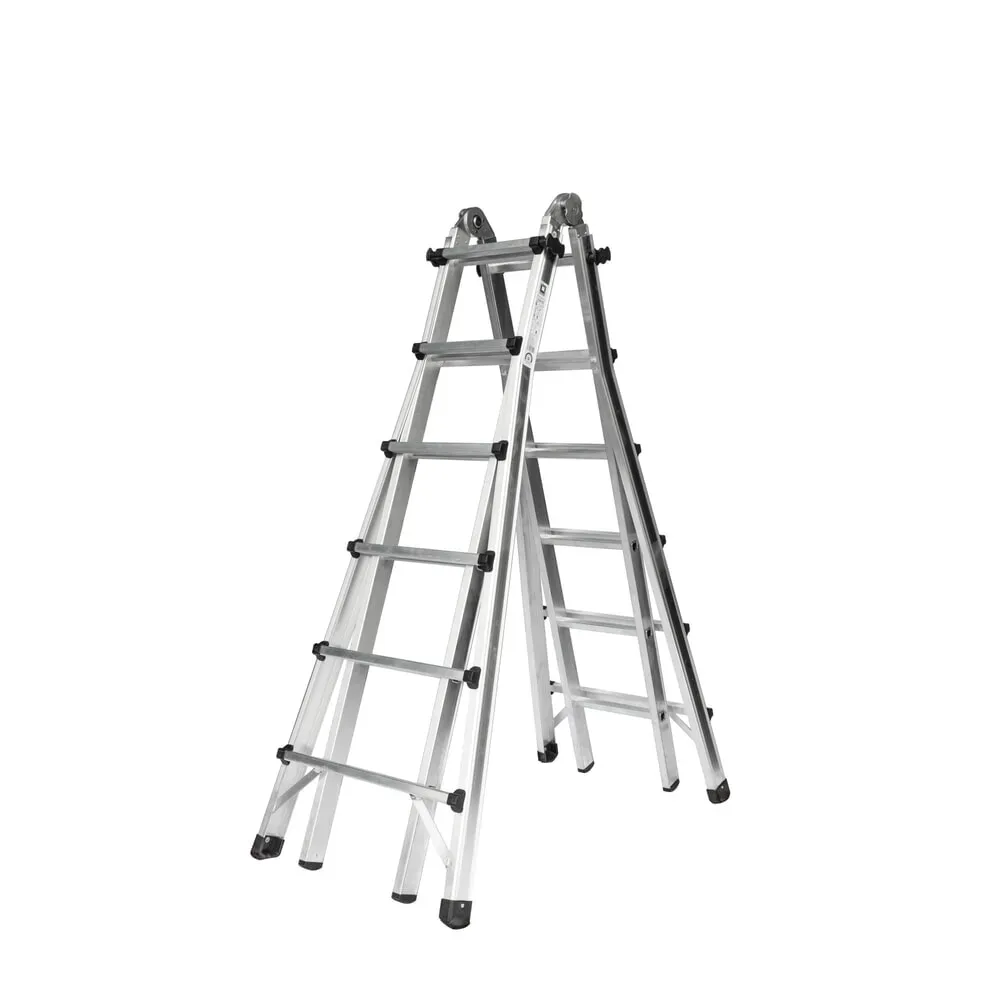 MUNK Günzburger Steigtechnik 32019 Aluminium Teleskopleiter Arbeitshöhe (max.): 7.5 m Silber 21.2 kg