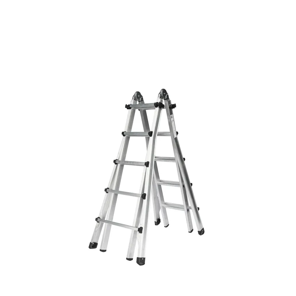 Teleskopleiter 4-teilig ohne Traverse 4x5 Sprossen