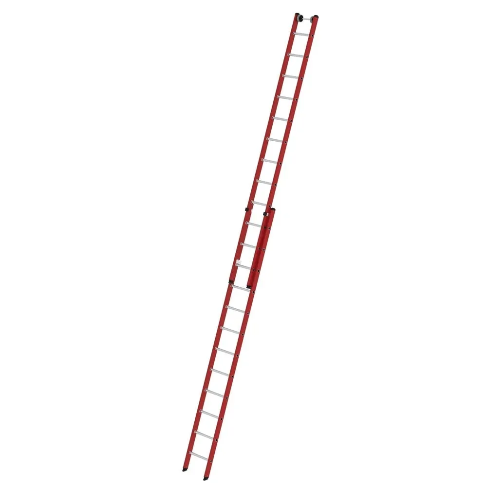 Munk Sprossen-Schiebeleiter 2-teilig GFK/Alu ohne Traverse 2x12 Sprossen