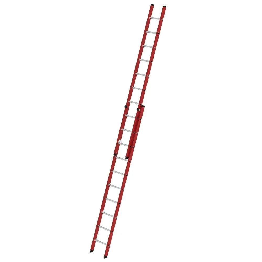 Munk Sprossen-Schiebeleiter 2-teilig GFK/Alu ohne Traverse 2x10 Sprossen
