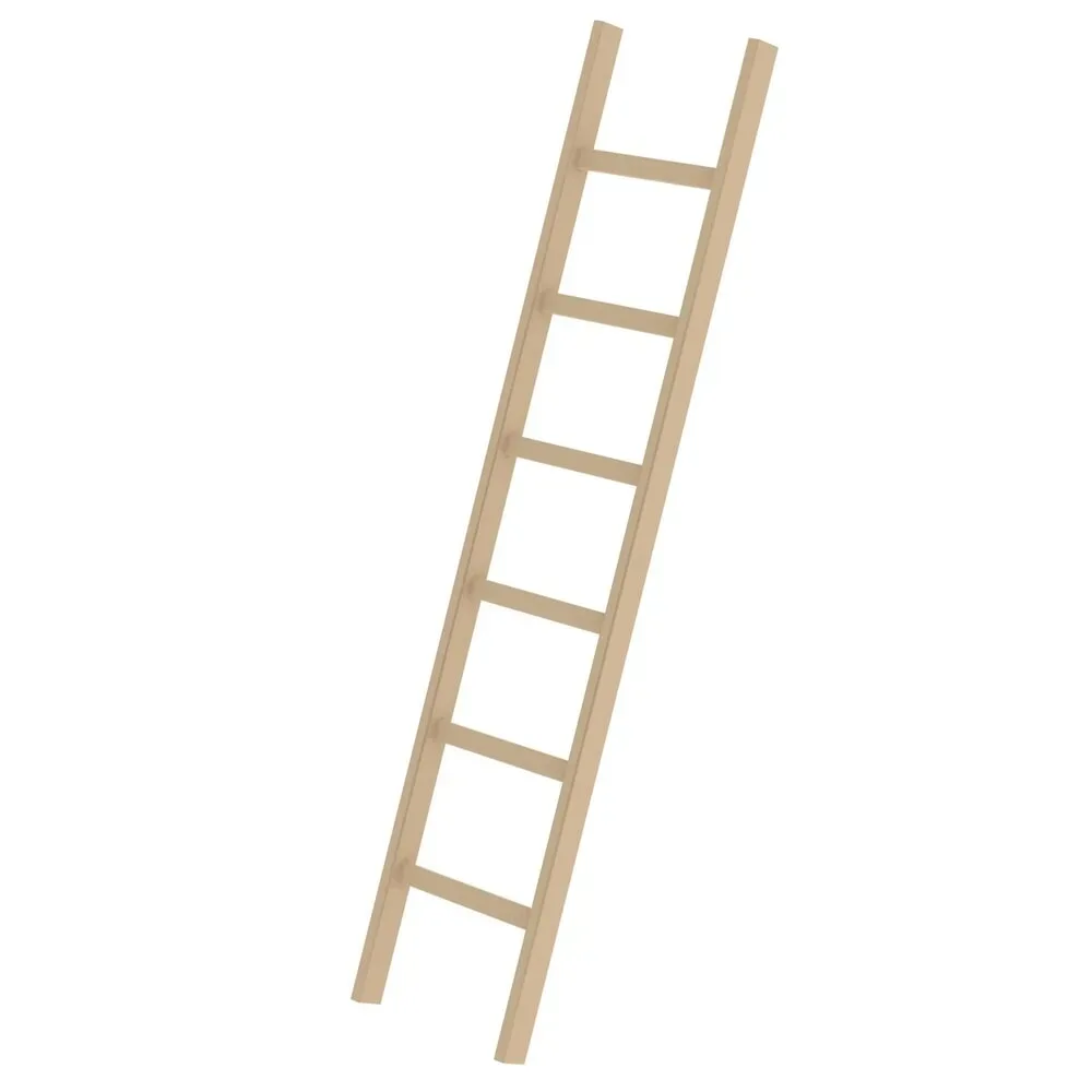 Munk Sprossen-Anlegeleiter Holz ohne Traverse 6 Sprossen
