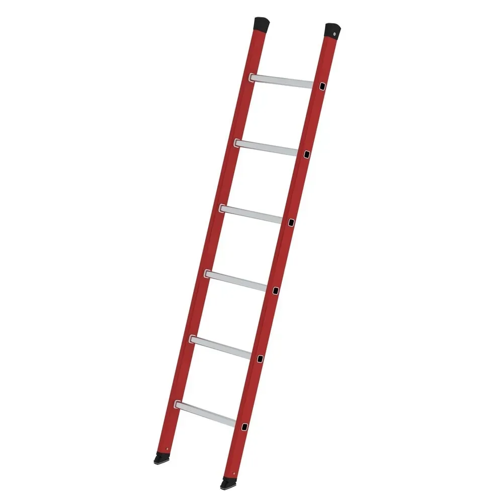 Munk Sprossen-Anlegeleiter GFK/Alu ohne Traverse 6 Sprossen