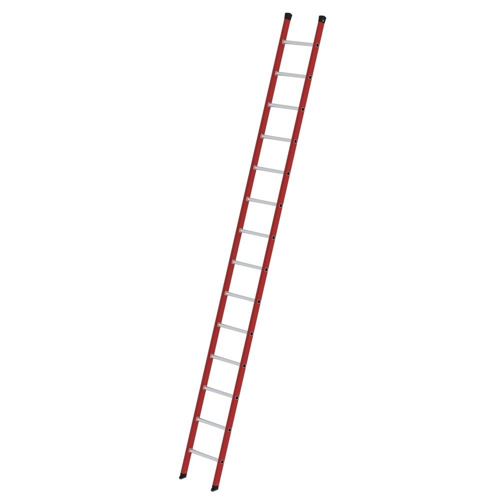 Munk Sprossen-Anlegeleiter GFK/Alu ohne Traverse 14 Sprossen