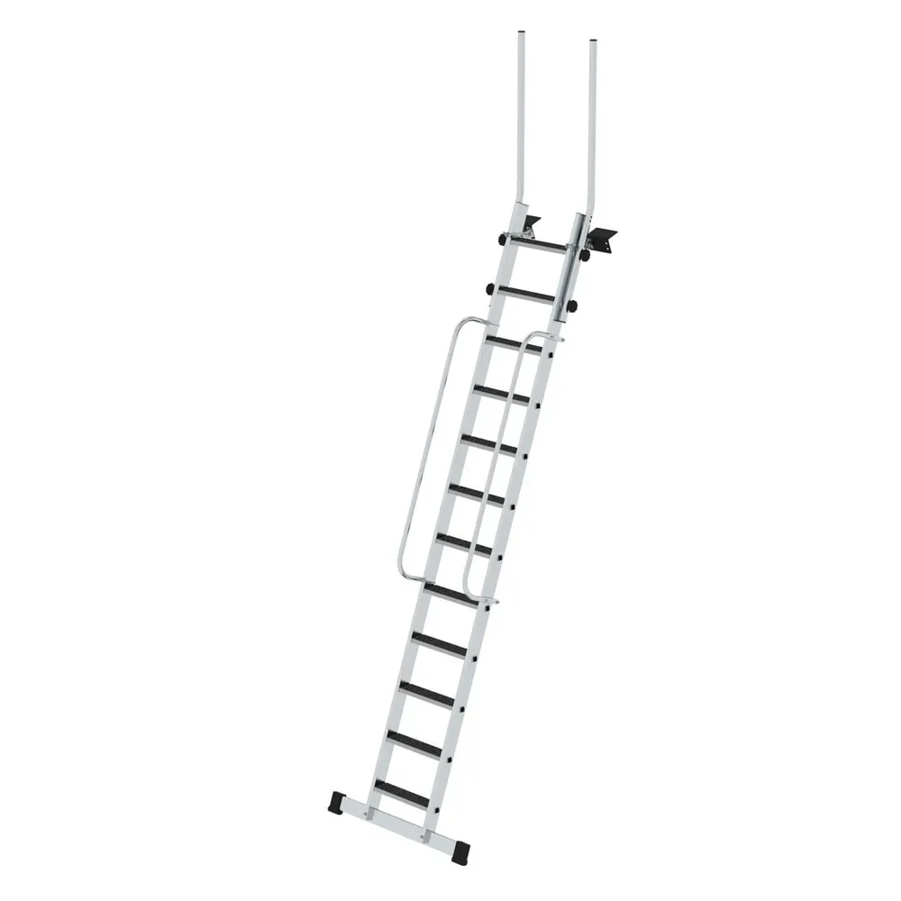 MUNK Günzburger Steigtechnik 040352 Aluminium Stufen-Anlegeleiter Arbeitshöhe (max.): 3.96 cm