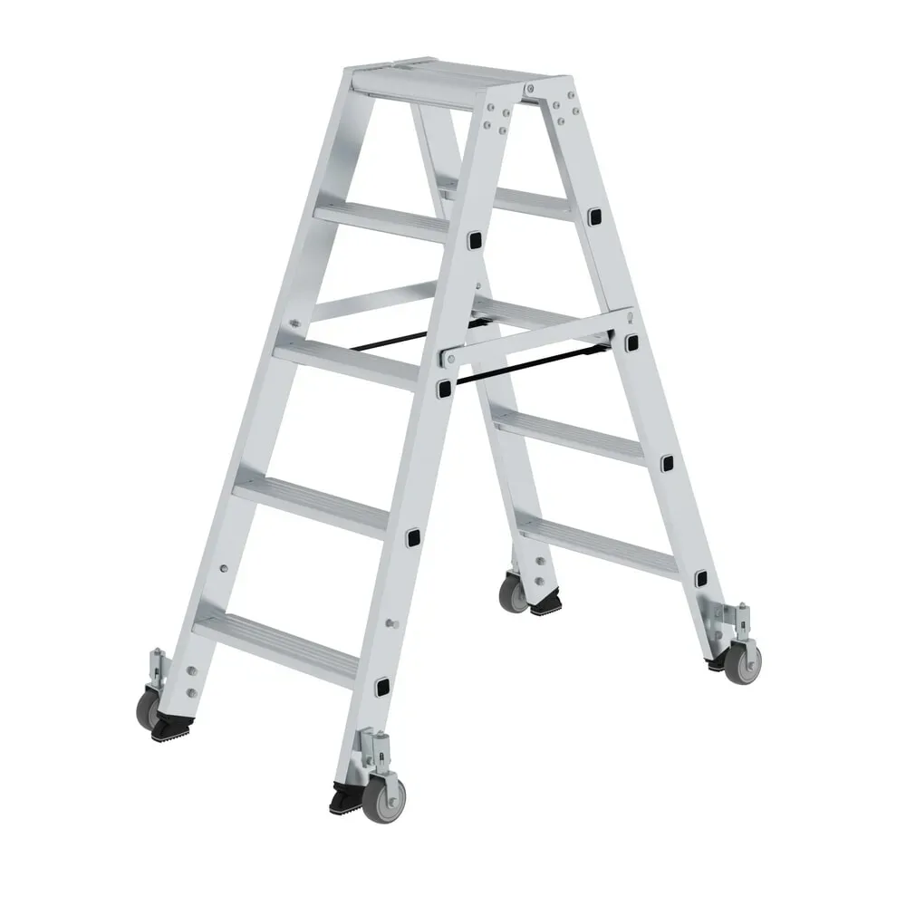 MUNK Günzburger Steigtechnik 41210 Aluminium Stufen-Stehleiter Arbeitshöhe (max.): 2.75 m 105 kg