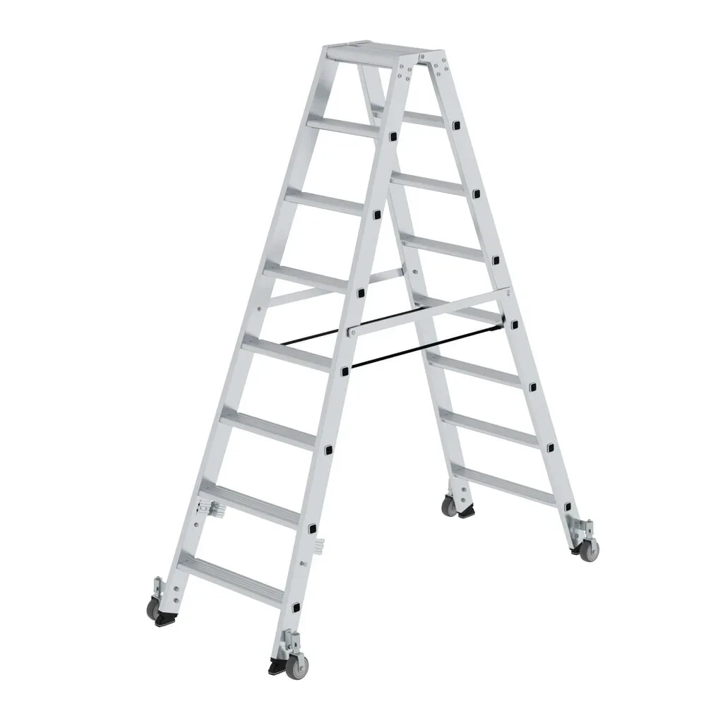 MUNK Günzburger Steigtechnik 41216 Aluminium Stufen-Stehleiter Arbeitshöhe (max.): 3.5 m 15 kg