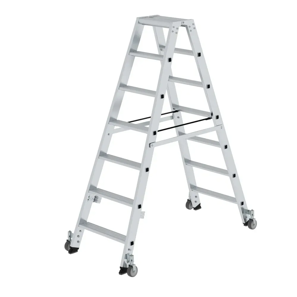 MUNK Günzburger Steigtechnik 41214 Aluminium Stufen-Stehleiter Arbeitshöhe (max.): 3.25 m