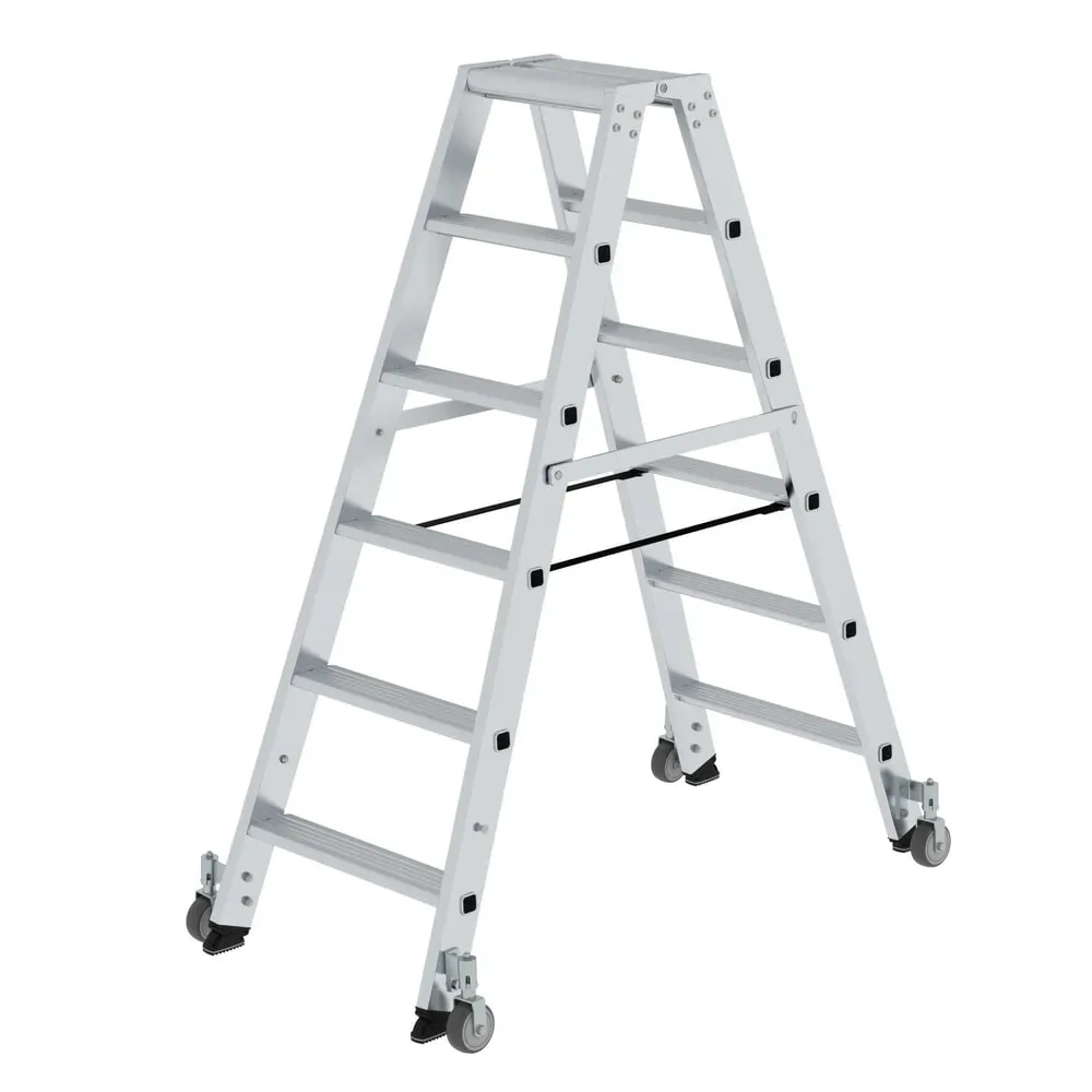 MUNK Günzburger Steigtechnik 41212 Aluminium Stufen-Stehleiter Arbeitshöhe (max.): 3 m 11.9 kg