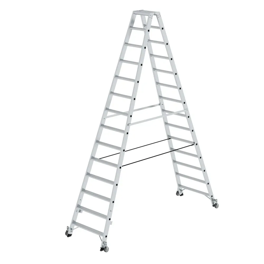 MUNK Günzburger Steigtechnik 41228 Aluminium Stufen-Stehleiter Arbeitshöhe (max.): 5 m