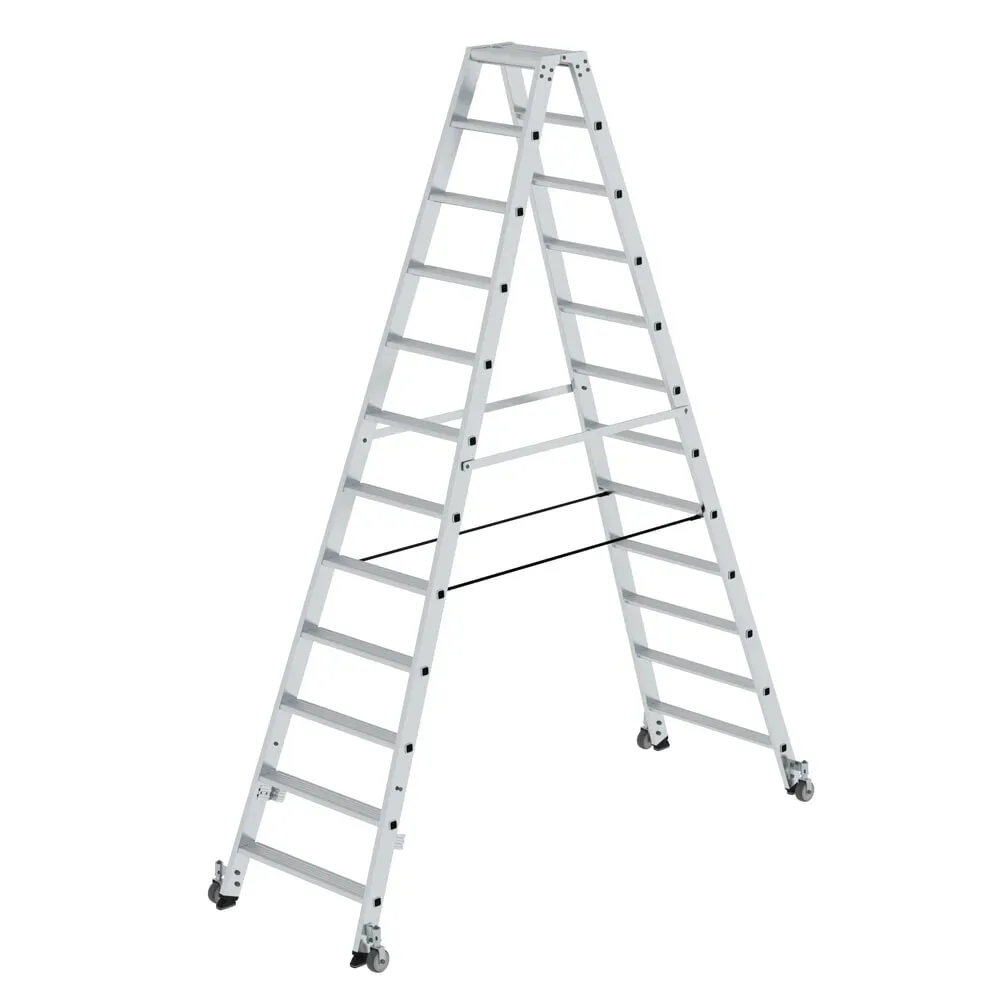 MUNK Günzburger Steigtechnik 41224 Aluminium Stufen-Stehleiter Arbeitshöhe (max.): 4.5 m 21.5 kg