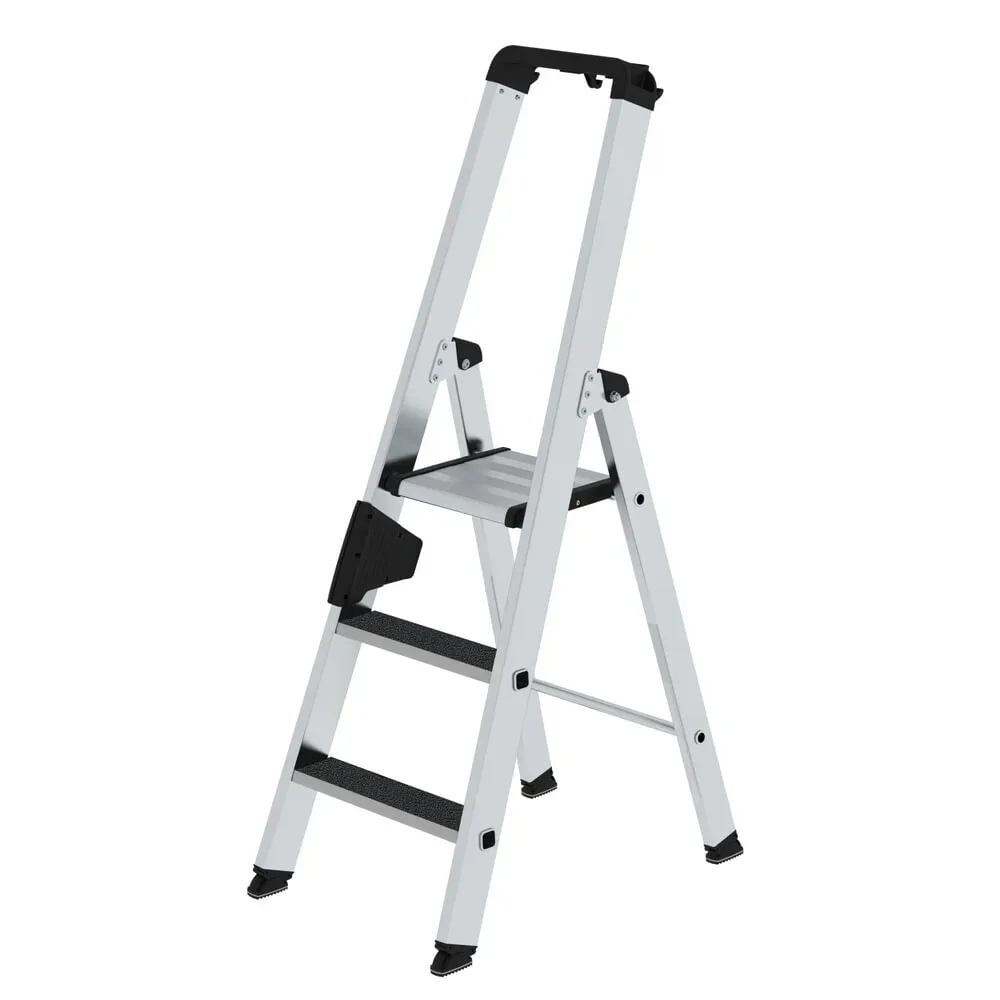 Stufen-Stehleiter CLIP-STEP, einseitig begehbar, rutschhemmend R13, 3 Stufen MUNK