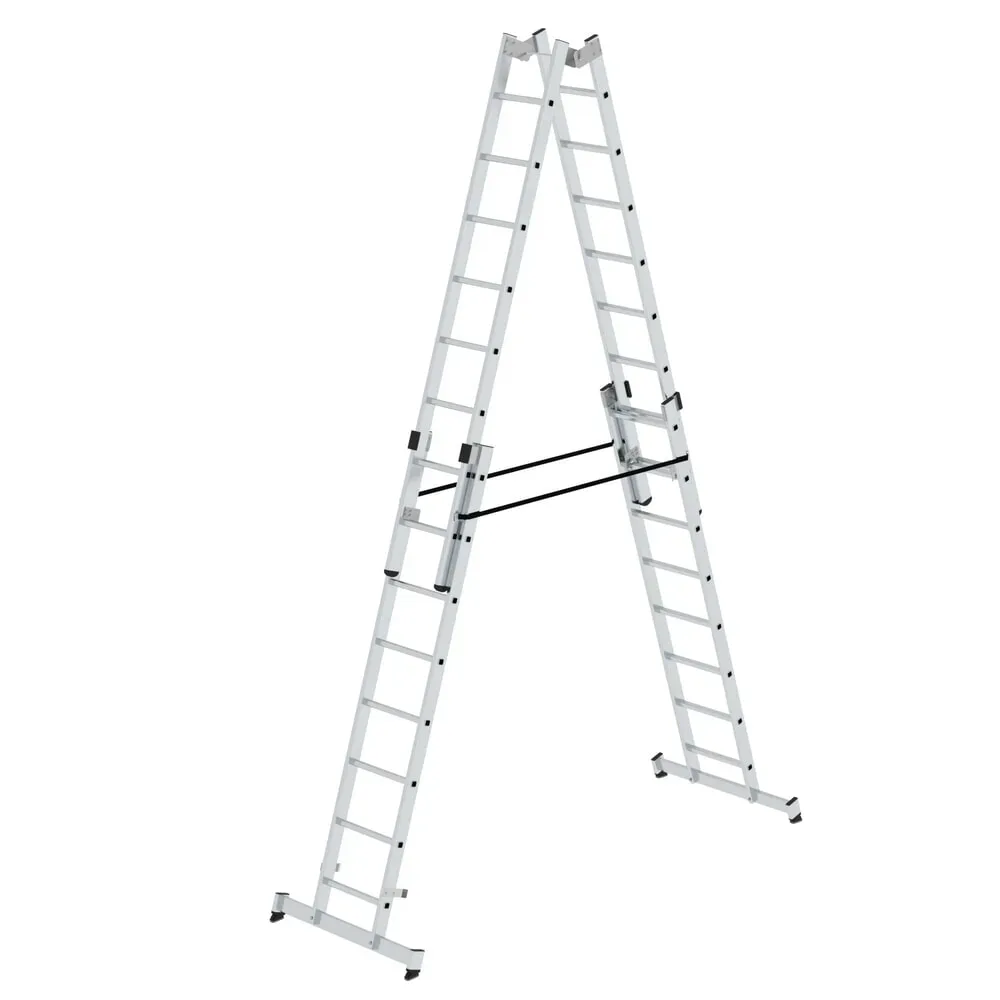 MUNK Günzburger Steigtechnik 33032 Aluminium Stufen-Stehleiter Arbeitshöhe (max.): 5.1 m