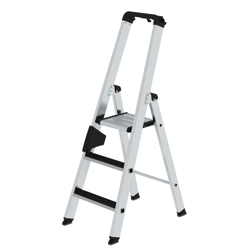 Stufen-Stehleiter CLIP-STEP, einseitig begehbar, geriffelt, 3 Stufen MUNK