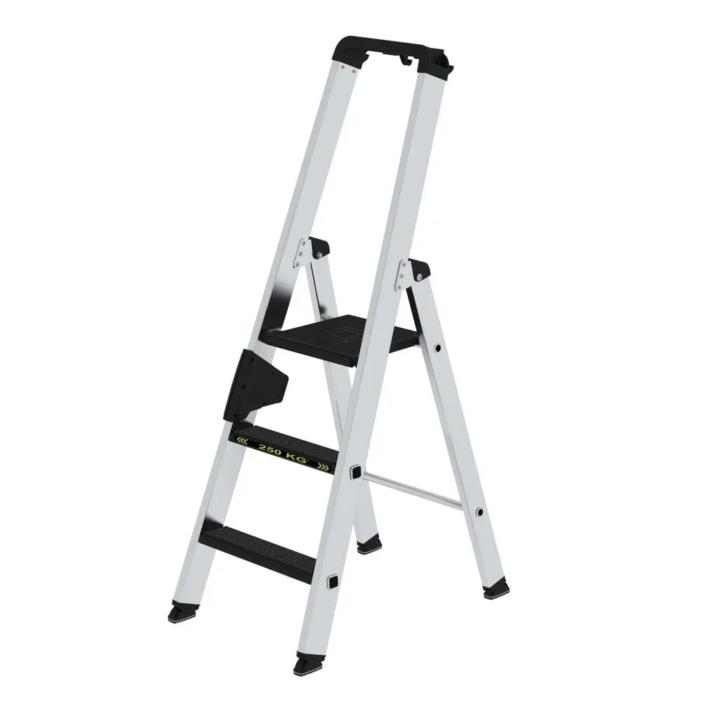 Stufen-Stehleiter CLIP-STEP, einseitig begehbar, rutschhemmend R13, belastbar, 3 Stufen MUNK