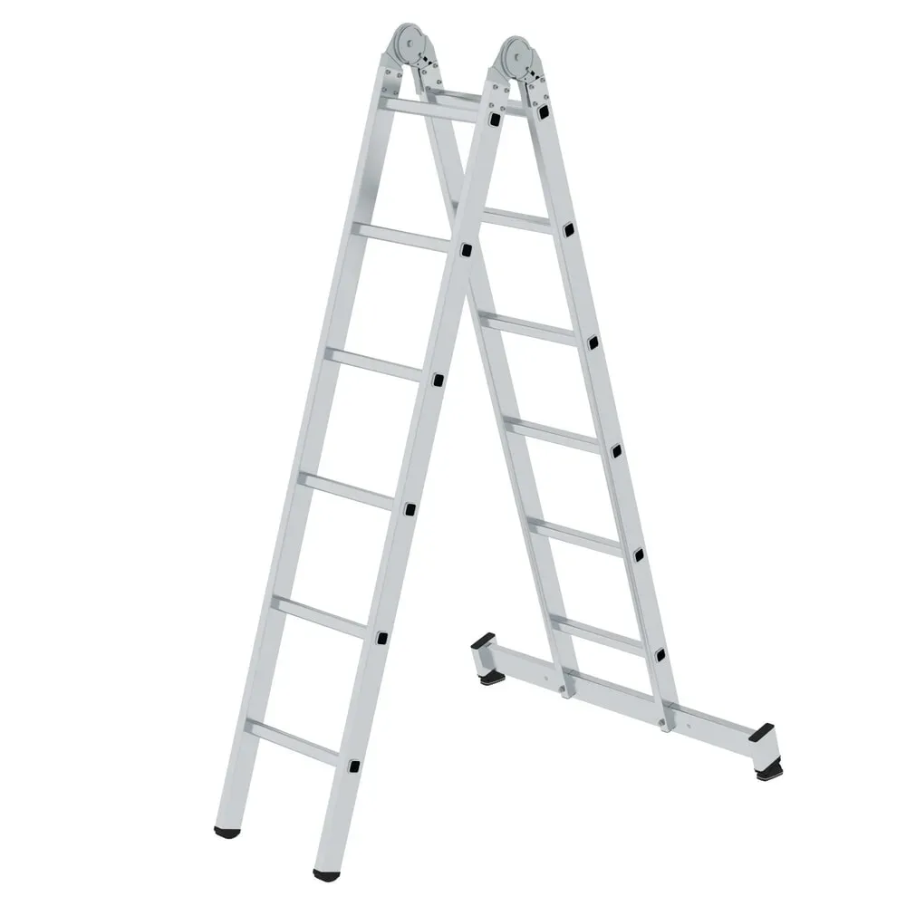 Alu-Klappleiter, als Steh- und Anlegeleiter einsetzbar, 2 x 6 Sprossen MUNK