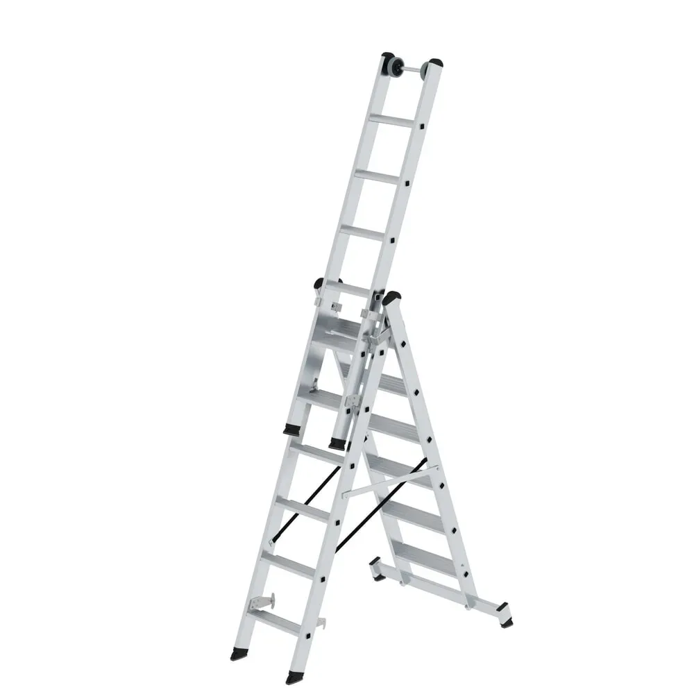 MUNK Günzburger Steigtechnik 033318 Aluminium Stufen-Mehrzweckleiter Arbeitshöhe (max.): 5.20 cm 20.5 kg