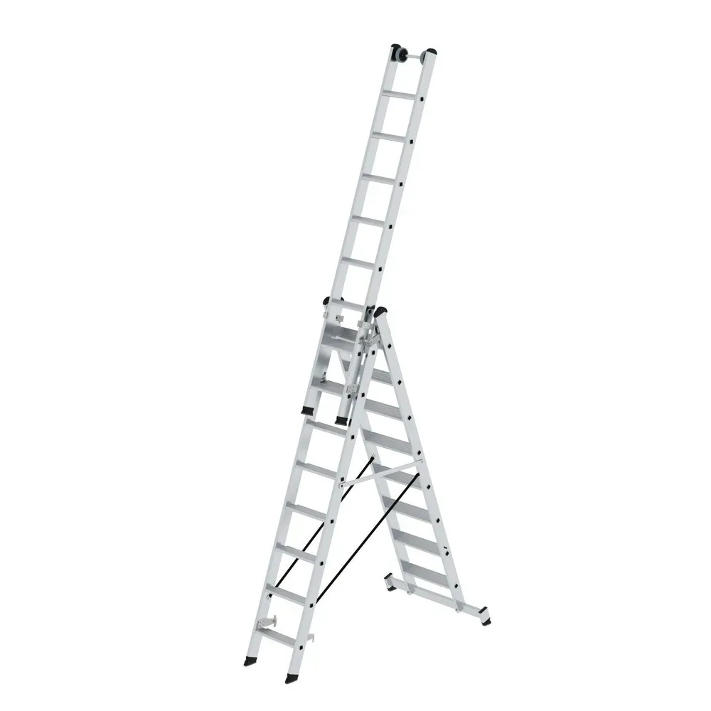 MUNK Günzburger Steigtechnik 033324 Aluminium Stufen-Mehrzweckleiter 25.3 kg